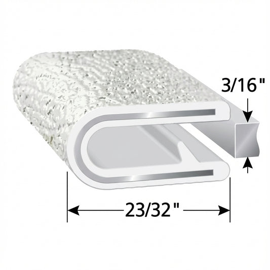 White Extra Wide Flexible Plastic Windlace with Metal Core; LP 202-A