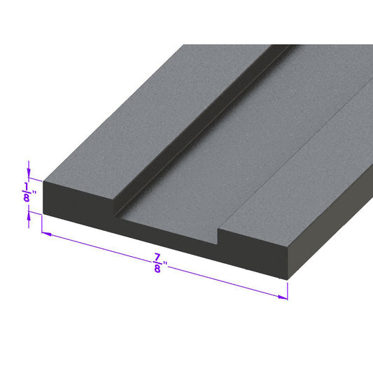 Cowl and Hood Seal - All Rubber, 7/8" Wide; LP 22-C/FT