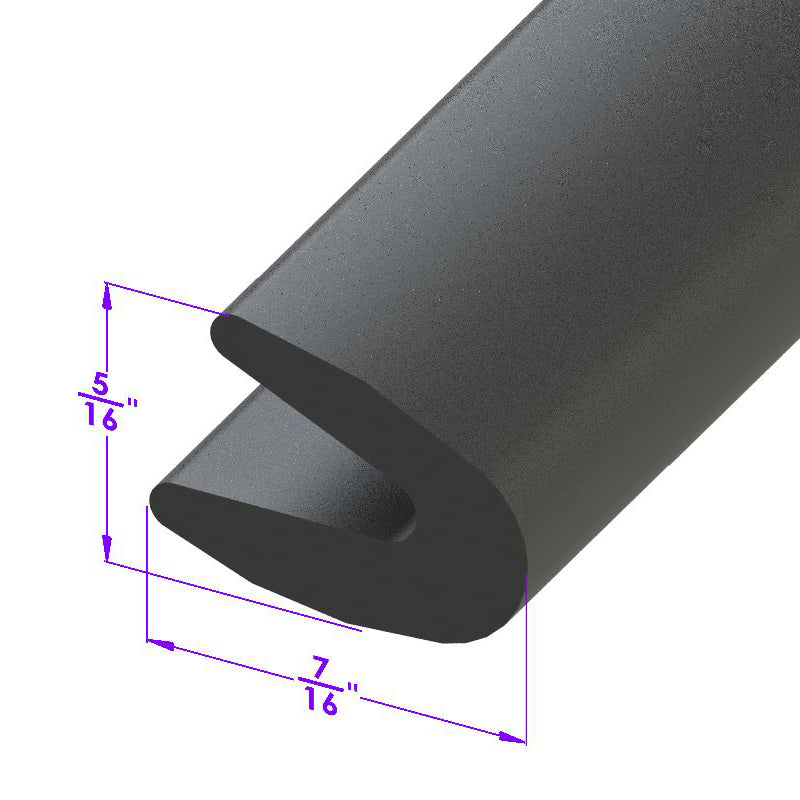 Rubber "U" Channel; LP 23-C