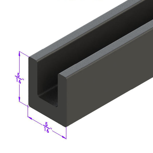 U Channel - 1/4" Wide, 5/16" Deep, 3/32" Inside Channel Width; LP 23
