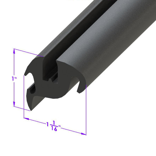 Windshield Gasket with Chrome Lockstrip; LP 301-C/FT