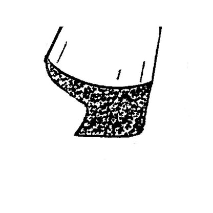 Door Side Seal Smooth, Black, Skin-Covered Sponge; LP 41-M