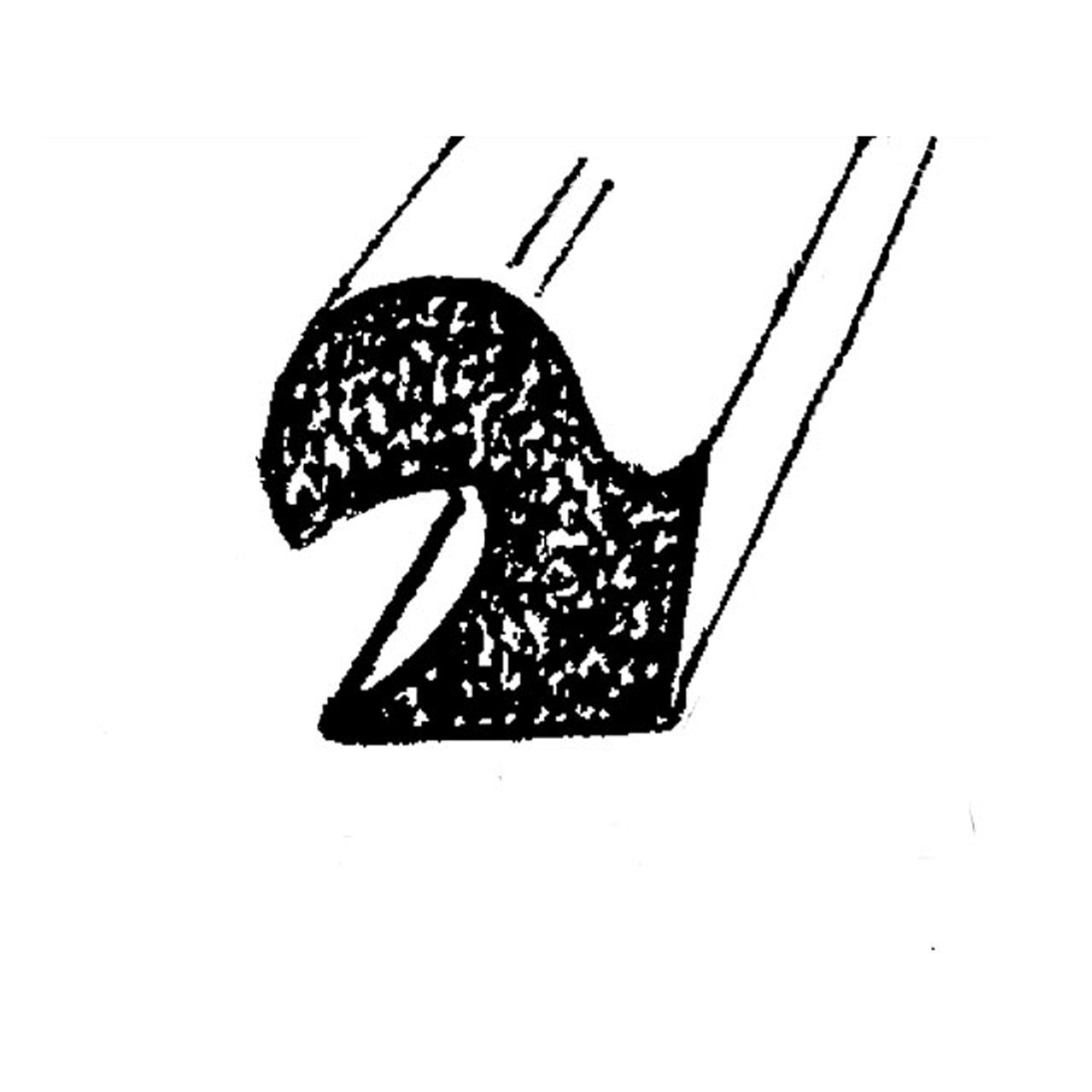Door Side Seal Smooth, Black, Skin-Covered Sponge; LP 41-N