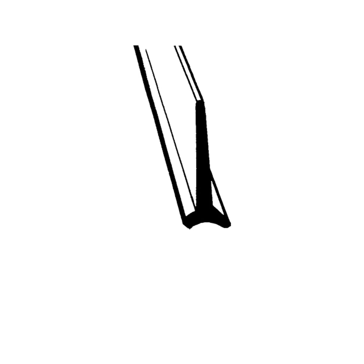 Swing-Out Windshield Seal 3/4" "T" Rubber; LP 49-A