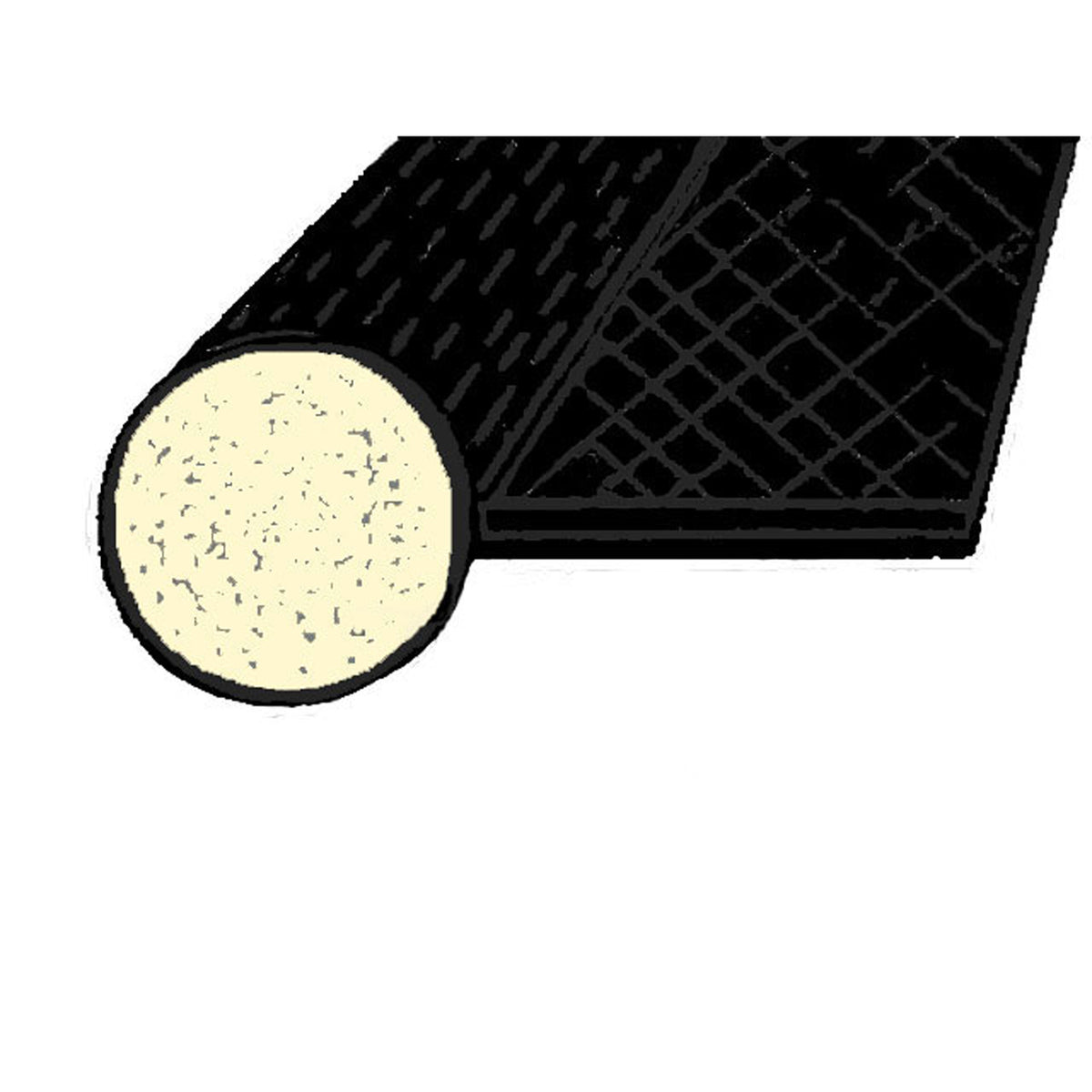 Black, Cloth-Covered Sponge Windlace; LP 57-A
