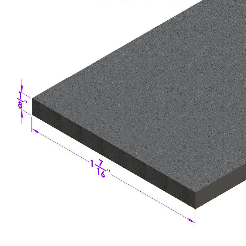 Trunk and Universal Seal Black Sponge, 1-1/2" Wide X 1/8" Thick; LP 58-F