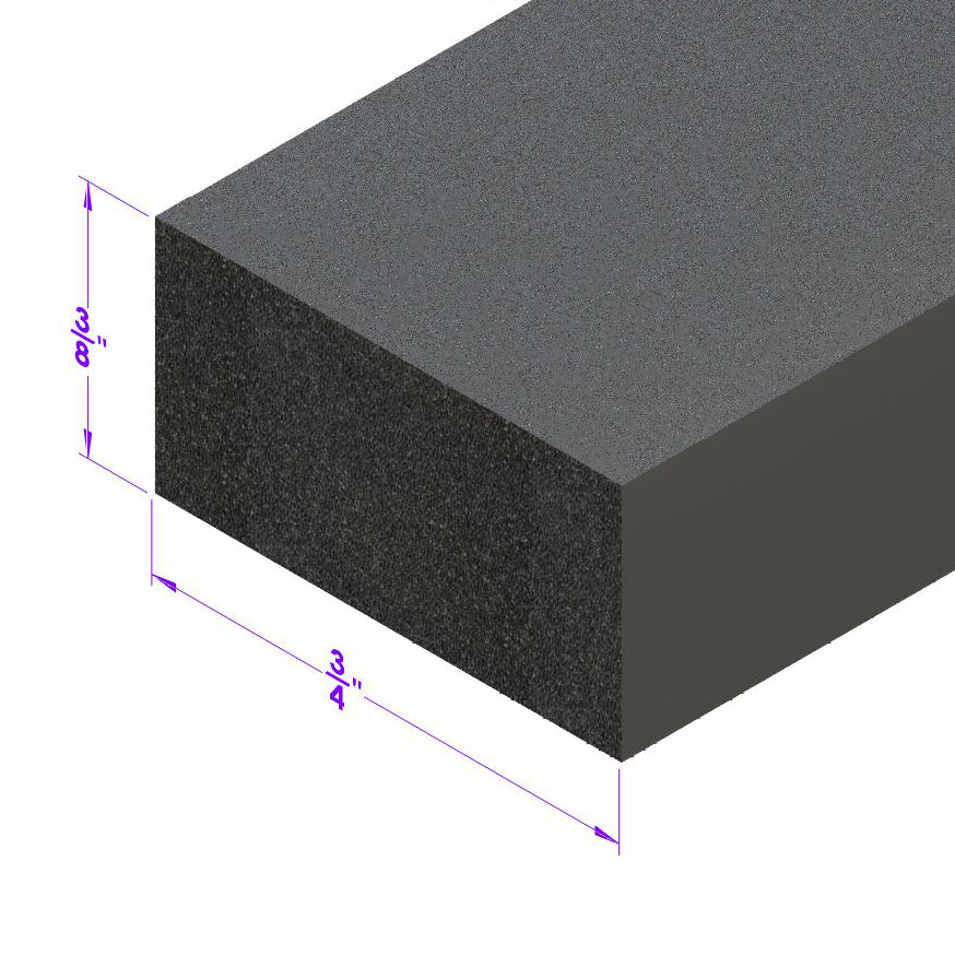 Trunk and Universal Seal Black Sponge, 3/4" Wide X 3/8" Thick; LP 58-I