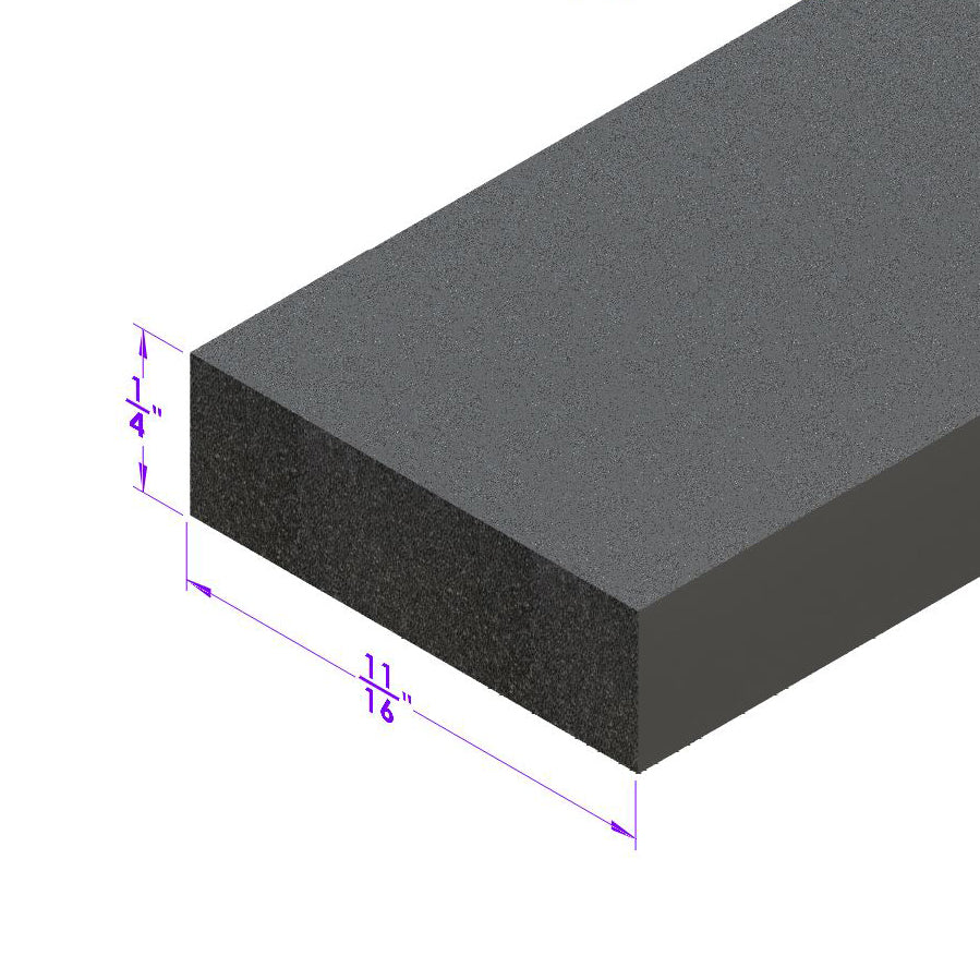 Trunk and Universal Seal Black Sponge, 3/4" Wide X 1/4" Thick; LP 58-L