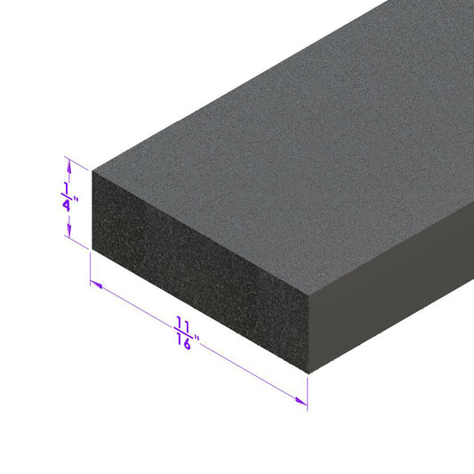 Trunk and Universal Seal Black Sponge, 3/4" Wide X 1/4" Thick; LP 58-L