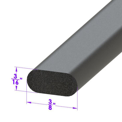 3/8" X 3/16" Rectangle Shaped Extrusion; LP 80-J