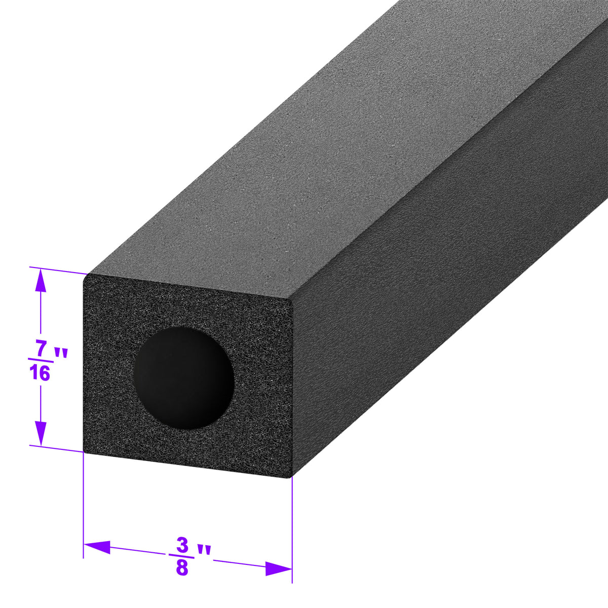 1/4" X 5/16" Rectangle Shaped Extrusion; LP 80-K