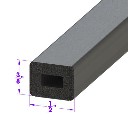 1/2" X 3/8" Rectangle Shaped Extrusion; LP 80-L