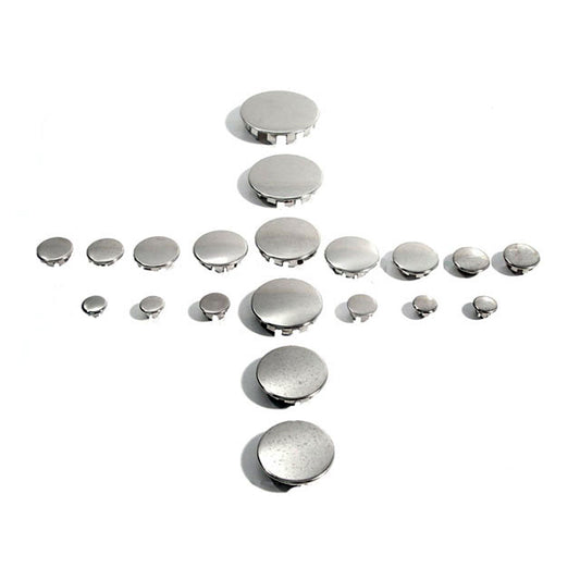 Chrome Flush Mount Hole Plugs 1/4" Hole Size (Metro p/n WF 1000-A); PK 610