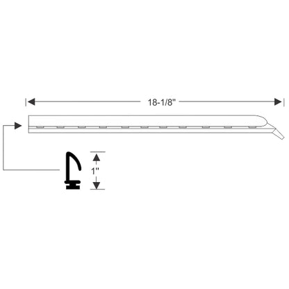 1971-1976 Pontiac Catalina, Bonneville & Grandville rear quarter window vertical seals, pair