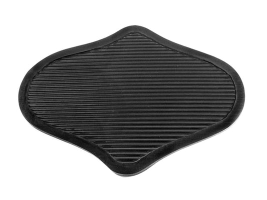 Small Mat 4-3/4" wide X 6-1/4" long, 1/8" Thickness, Black Rubber; RM 11
