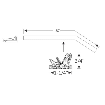 1963-64 FULL SIZE 2DR HT GM ROOF RAIL SEALS, PR