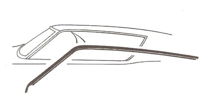 1968-69 FAIRLANE, TORINO (Not MONTEGO) 2 DR HT-FASTBACK ROOF RAIL SEALS, PR