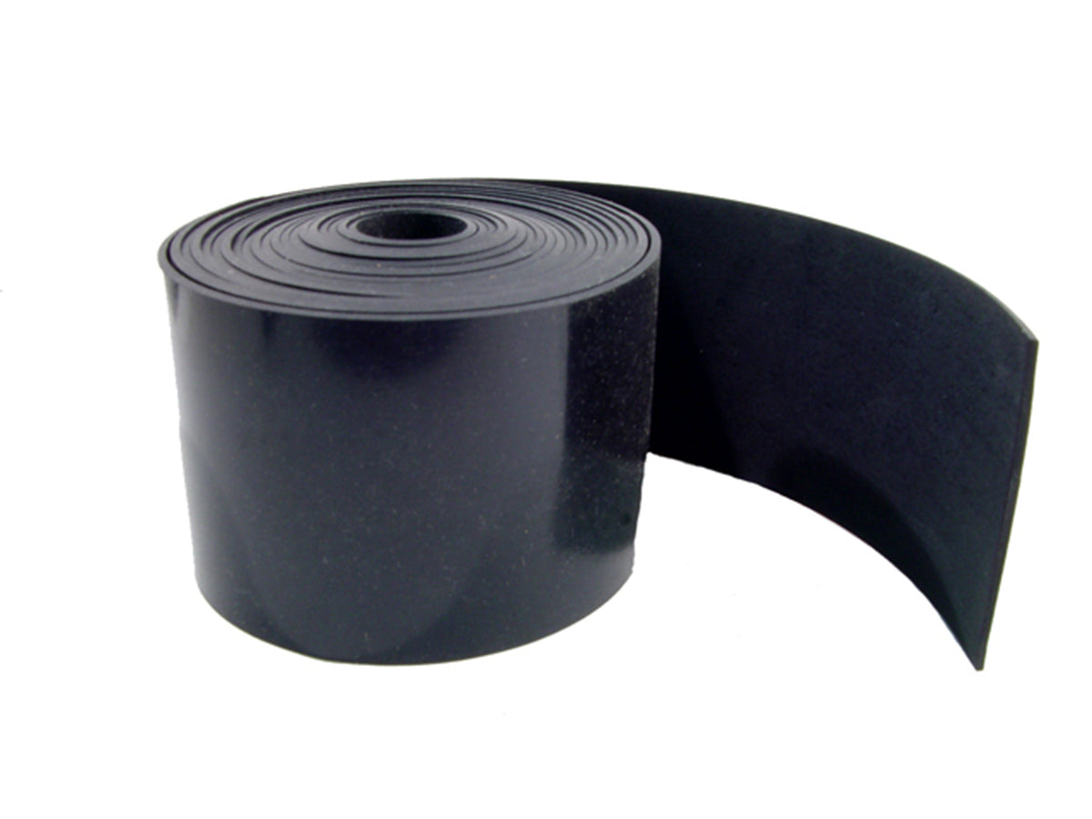Solid Rubber Sheet 2" Wide, 9' Length, 1/16" Thick; S 16-029F