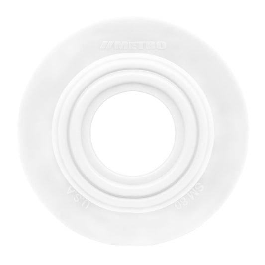 Dimmer Switch Grommet 2-1/2" flange, 1" I.D, White, Rubber; SM 80-I