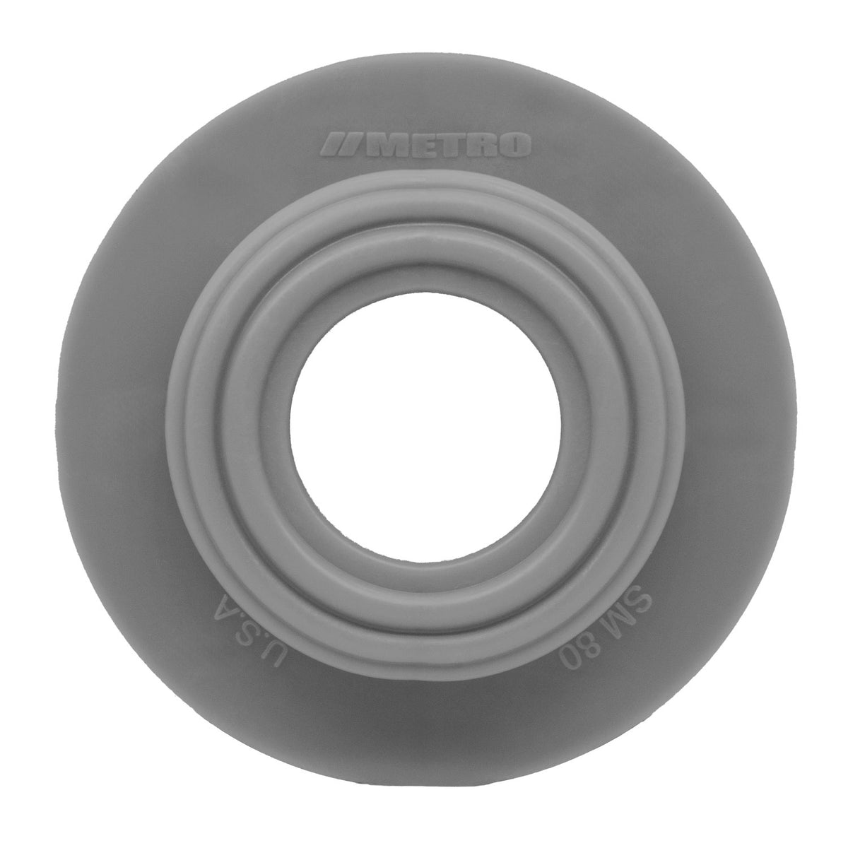 Dimmer Switch Grommet 2-1/2" flange, 1" I.D, Silver, Rubber; SM 80-J