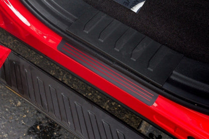 Door Sill Plate Protector Black Matte For Ford F-150 2014-2021; SP 1023-BM