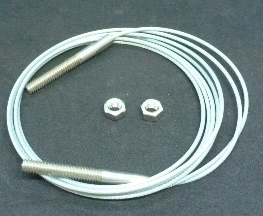 1969 1/2 to 1974 VW Karmann Ghia convertible rear tension cable.