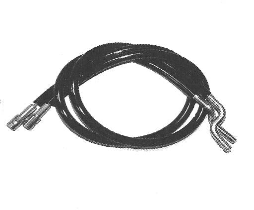 1990-1994 Mercury Capri convertible top hold down tension cables, pair.