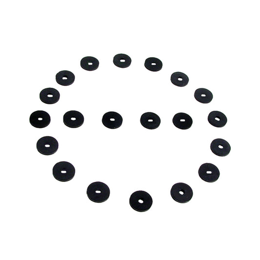 Flat Rubber Washers 1/8" I.D, 1/2 O.D, 1/16" thick, 20-Piece; UW 11