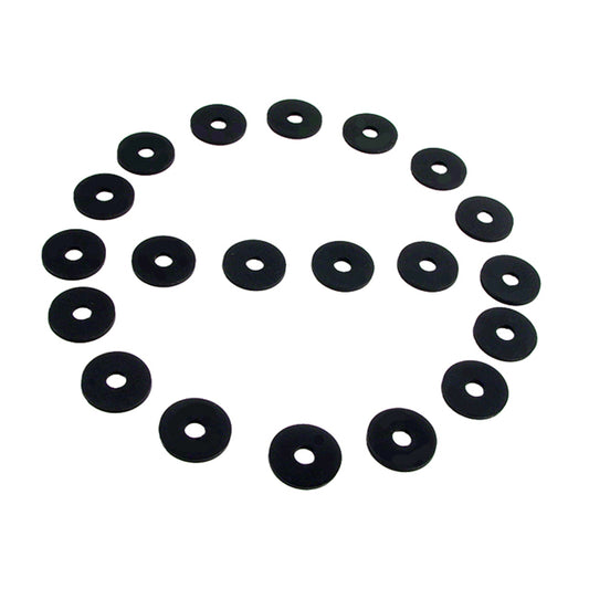 Flat Rubber Washers 1/8" I.D, 3/4" O.D, 1/16" thick, 20-Piece; UW 12