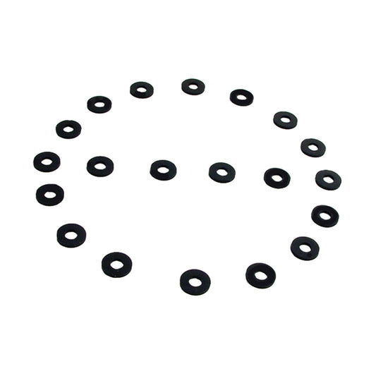 Flat Rubber Washers 7/32" I.D, 1/2" O.D, 1/16" thick, 20-Piece; UW 14
