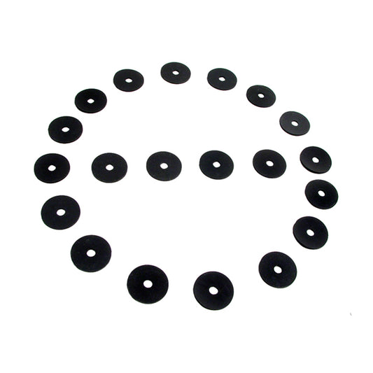Flat Rubber Washers 7/32" I.D, 1" O.D, 1/16" thick, 20-Piece; UW 17