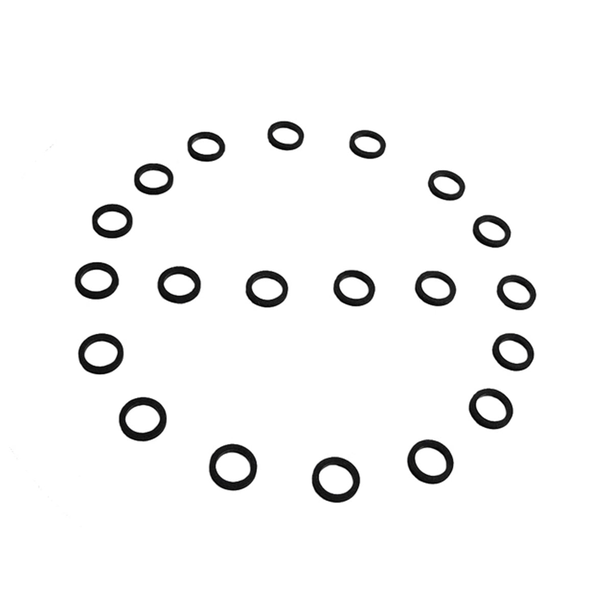 Flat Rubber Washers 3/8" I.D, 1/2" O.D, 1/16" thick 20-Piece; UW 18