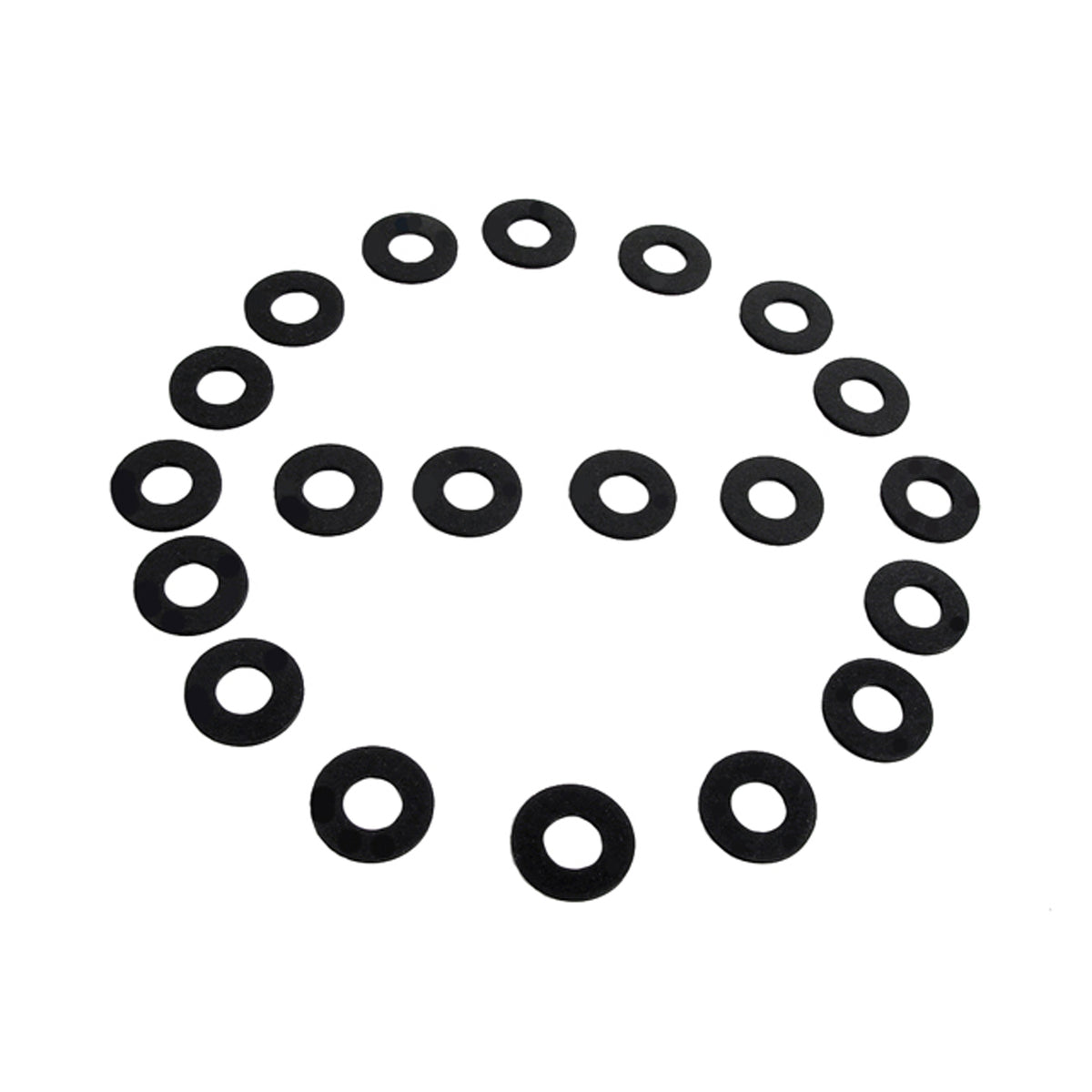 Flat Rubber Washers 3/8" I.D, 3/4" O.D, 1/16" thick, 20-Piece; UW 19