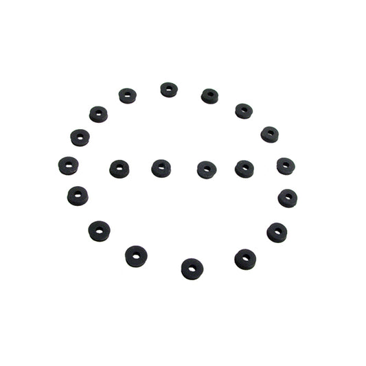 Flat Rubber Washers 1/8" I.D, 1/2 O.D, 1/8" thick, 20-Piece; UW 23