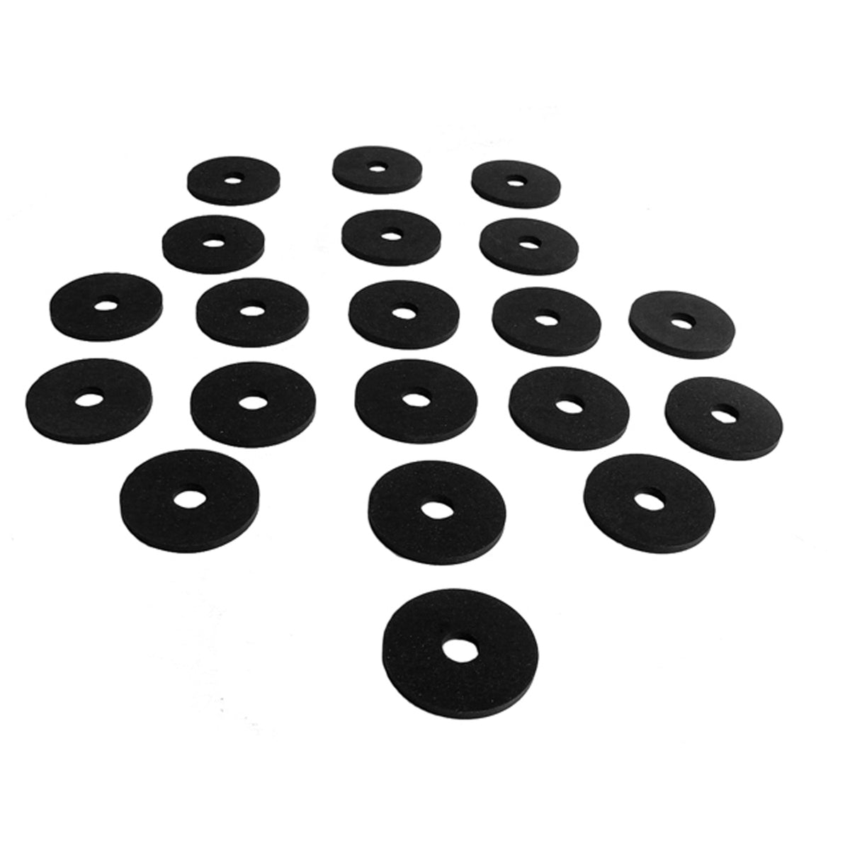 Flat Rubber Washers 3/8" I.D, 1-1/2" O.D, 1/8" thick, 20-Piece; UW 33
