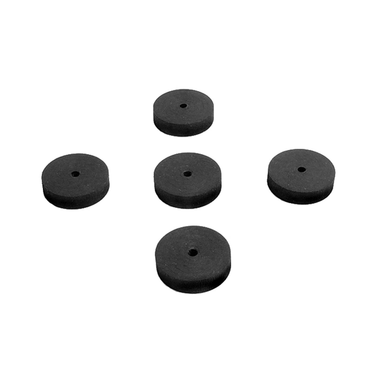 Flat Rubber Washers 1/8" I.D, 1" O.D, 1/4" thick, 5-Piece; UW 37