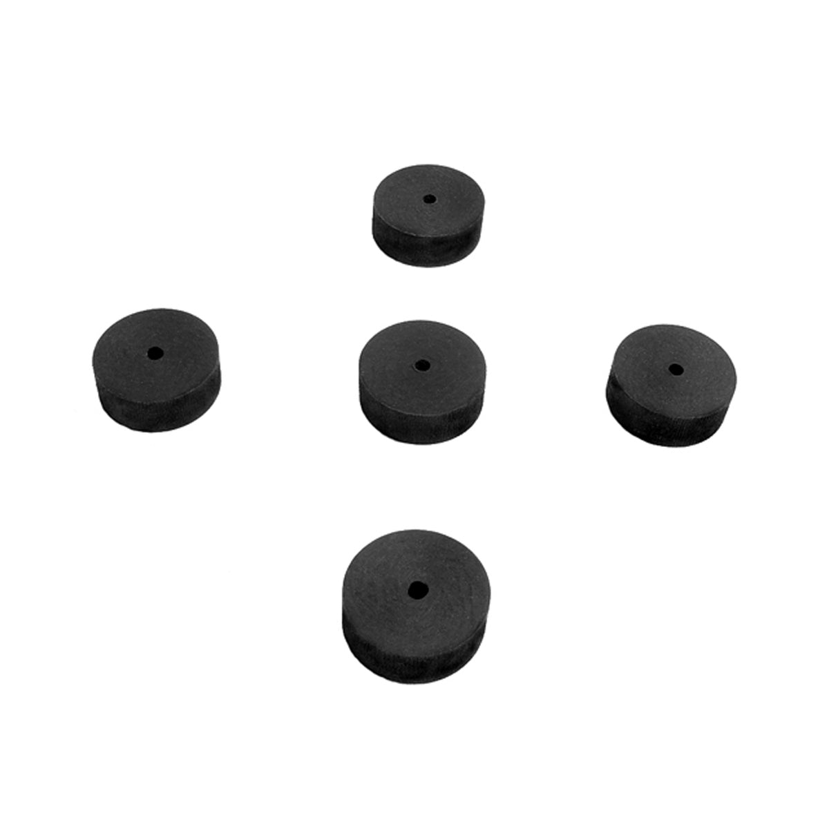 Flat Rubber Washers 1/8" I.D, 1" O.D, 3/8" thick, 5-Piece; UW 49