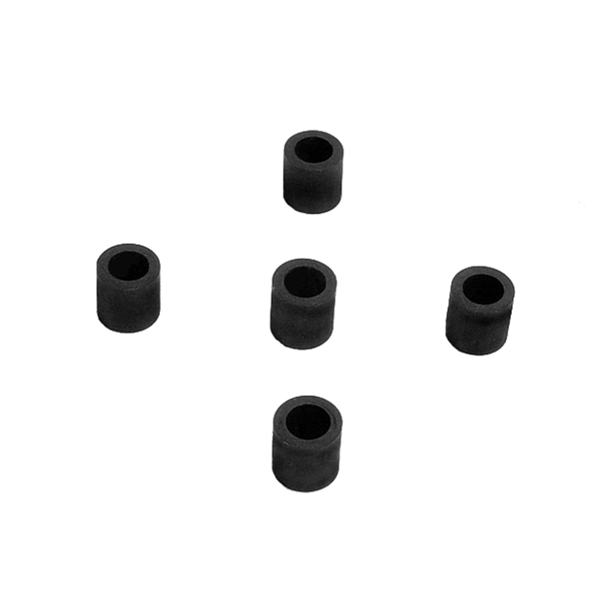 Flat Rubber Washers 1/4" I.D, 3/8" O.D, 3/8" thick, 5-Piece; UW 50