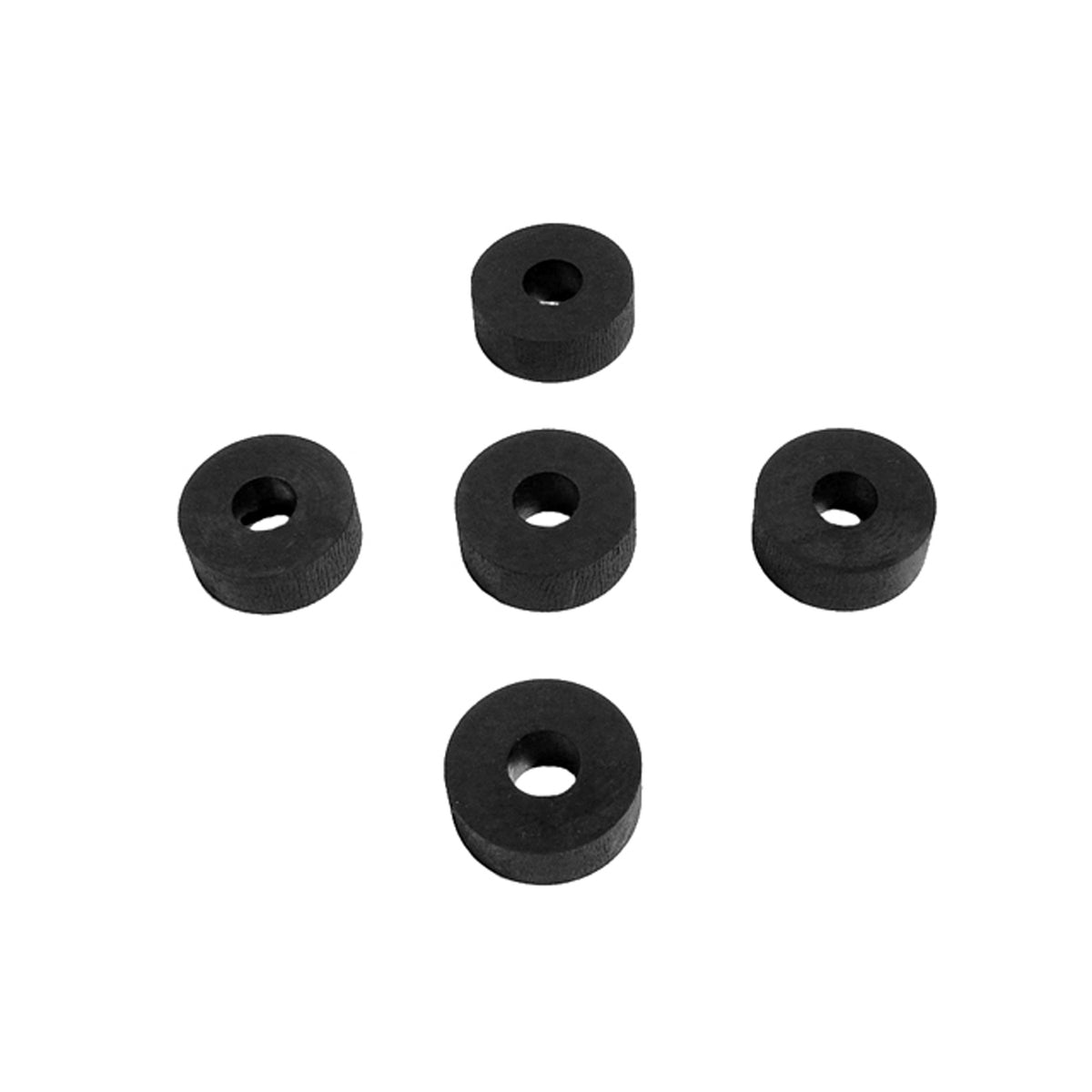 Flat Rubber Washers 3/8" I.D, 1" O.D, 3/8" thick, 5-Piece; UW 56