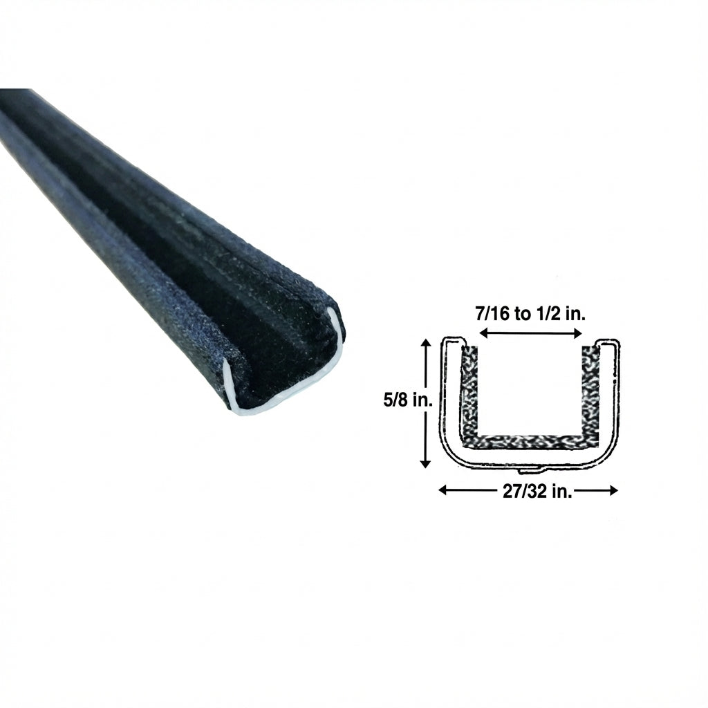 Flexible window channel For Chevrolet C10 Panel, C10 Pickup 1960-1963; WC 18-60