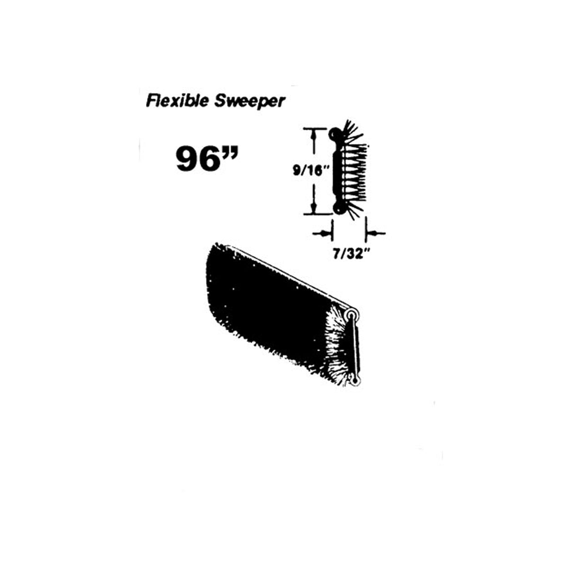 96" Flexible window sweeper For 1966-1967 Chevy; WC 19-96
