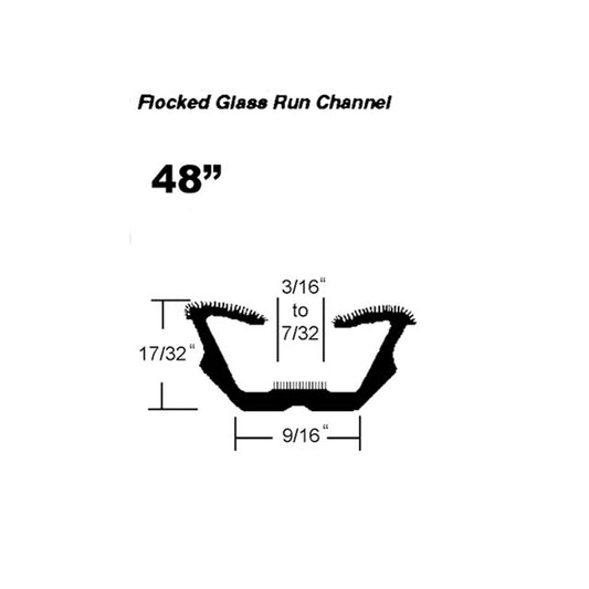 Flocked Window Channel For Chevrolet Chevy II 1962-67, Corvair 1960-67; WC 22-48