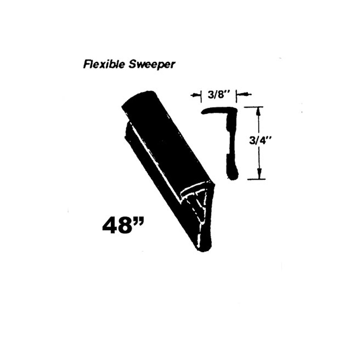 Flexible Sweeper For Ford 300 1963, Club 1961, Club Wagon 1962-1964; WC 23-48