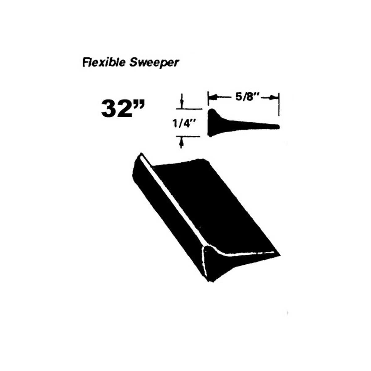 11/16" wide Flexible Window Scraper For Chevrolet Truck 1947-1955; WC 24-32