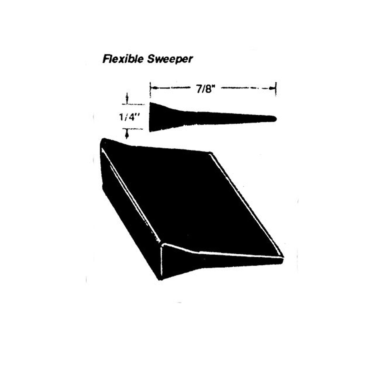 Flexible window scraper For GMC 101 1955, 250 1955, 101-22 1951-1953; WC 24-A/FT