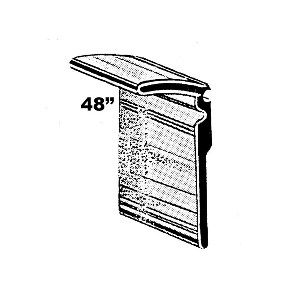 Outside Door Window Sweeper For Aston Martin DBS 1970-71, V-8 1972-84; WC 27-48