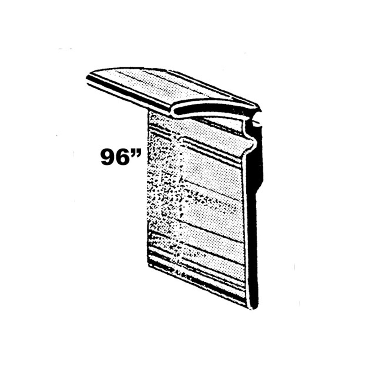 Outside Door Window Sweeper For Aston Martin DBS 1970-71, V-8 1972-84; WC 27-96