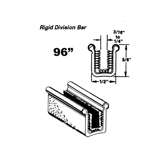 Rigid division-bar channel For Ford 300 1963, Club 1957-1961; WC 28-96