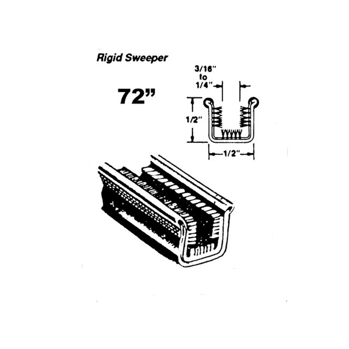 Rigid division-bar channel For Chevrolet C20 Pickup 1965-1967; WC 29-72