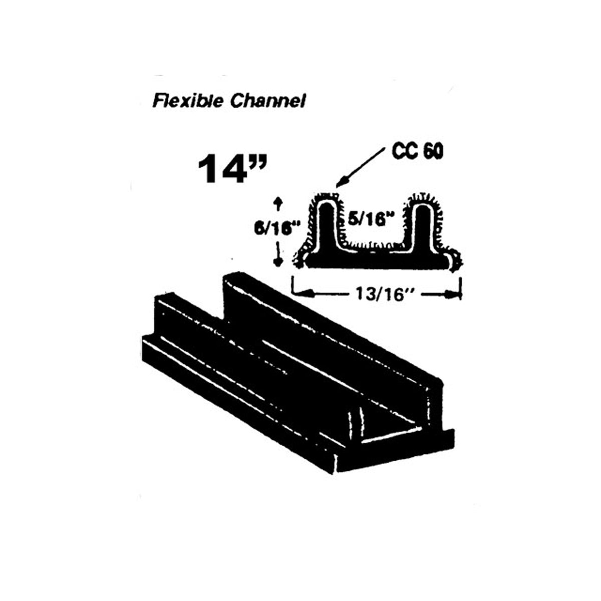 Flexible Rubber Window Channel For Buick Century Series 60 1936-1938; WC 32-14